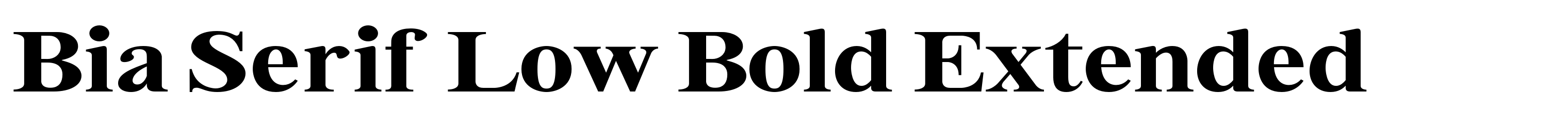 Bia Serif Low Bold Extended